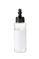 Blank ink bottle from an inkjet printer on a white background. Isolated on white background.