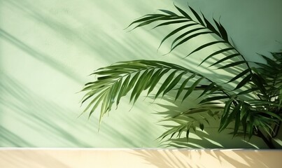 Green leaves background, generative ai