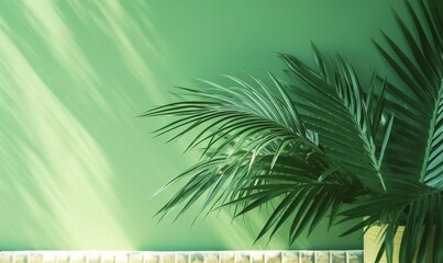 Obraz premium Green leaves background, generative ai