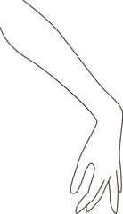 Lined Female Hand
