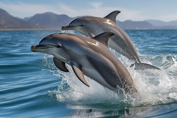Immerse Yourself in the Exhilaration of Playful Dolphins: Breathtaking Photo