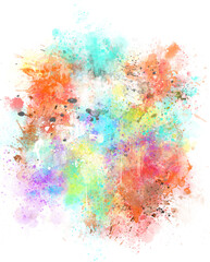 Watercolor paint splash and dust, Watercolor spatter, paint stain