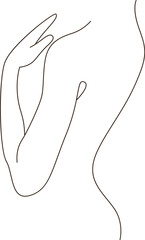 Lined Female Side Body Part