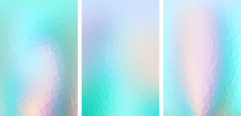 Gentle gradient template - pale pink blue crystal background.