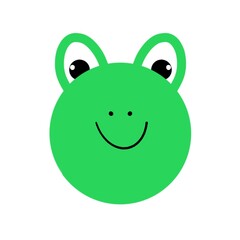 Frog Face Illustration 