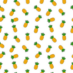Pineapple fruit seamless pattern