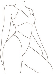 Lined Female Body Part