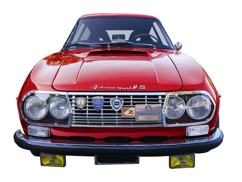 Lancia Fulvia Sport 1.3 S Zagato, isolated. Vignola - Modena Italy, august 21, 2021