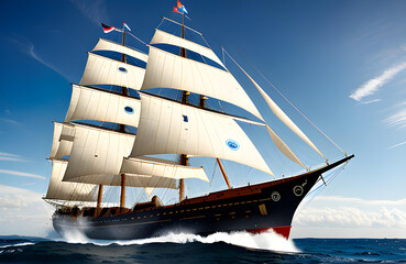 Sailing ship illustration