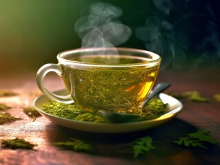 cup of tea with mint