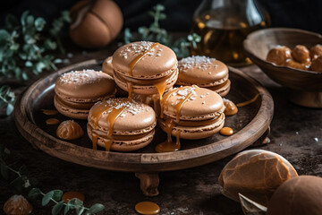 Artistic Salted Caramel Macarons: Delicate Shells and Irresistible Flavors