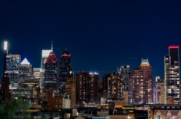 Obraz premium Philadelphia Skyline at Night