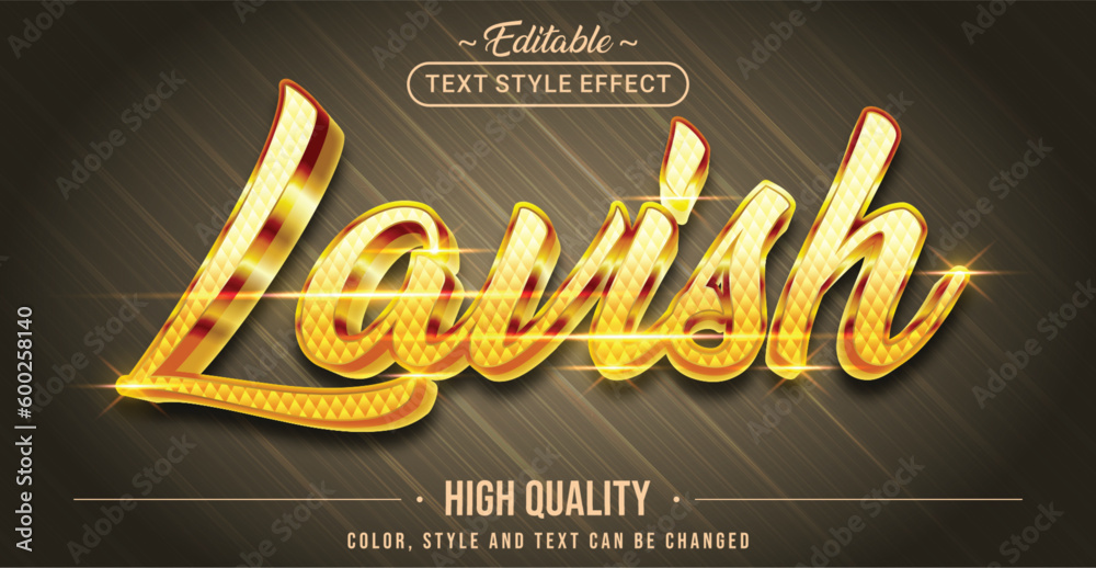 Poster Editable text style effect - Lavish text style theme