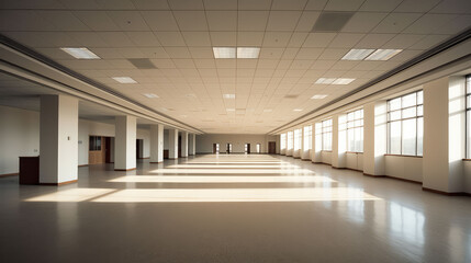 Empty vacant office space, generative ai