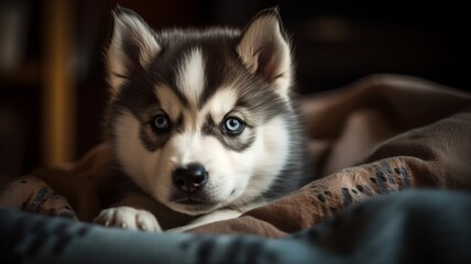 Gentle Alaskan Malamute Pup