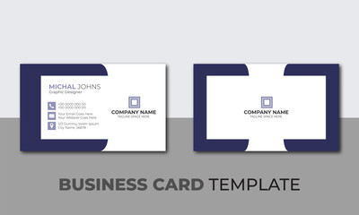 Modern presentation card with company logo. Visiting cards for business and personal use.	