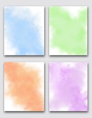 Watercolor background texture. Collection of templates. Abstract watercolor background for design