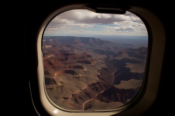 Naklejka premium view from airplane window, Grand Canyon 