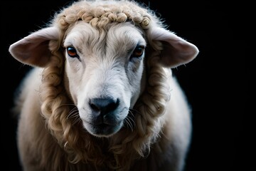 Sheep’s portrait, Generative AI