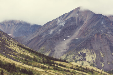 Mountains in tundra