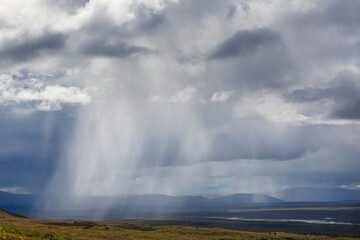 Rain in mountains