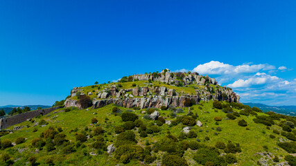 ancient city. The ancient city built on the top of the mountain and the perfect view