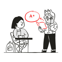 Boy got highest score in exam report