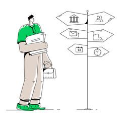 Man Chooses A Business Direction