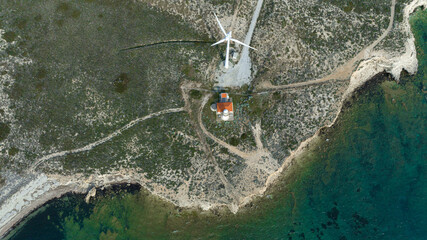 windmill. Windmills built by the sea. house by the sea