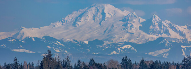 Mountains as seen from Blaine WA