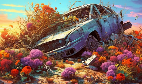 Verlassenes Autowrack