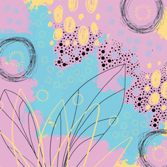 abstract background with flowers