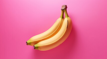 banana on pink background