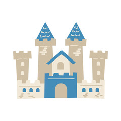 fairytale castle hand drawn design