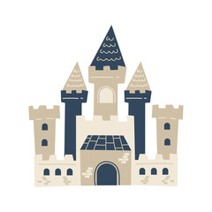fairytale castle hand drawn style