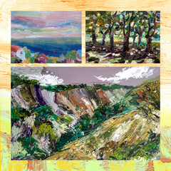 collage of images of mountains