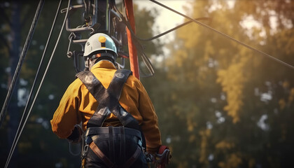 Working at high equipment