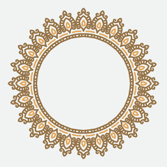 vector circle frame with vintage color