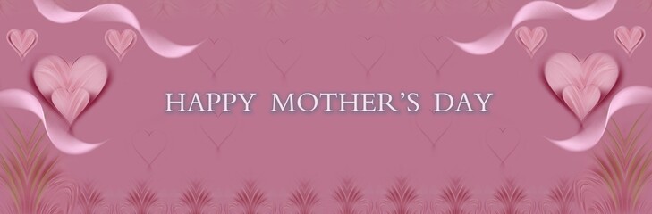 Nomes originais: Pink decorative frame vector Mother's Day