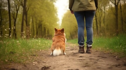 dog trainer working with a dog generative ai