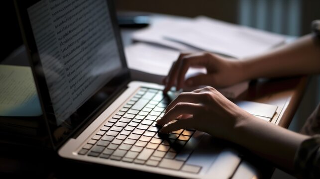 journalist writing an article. generative ai