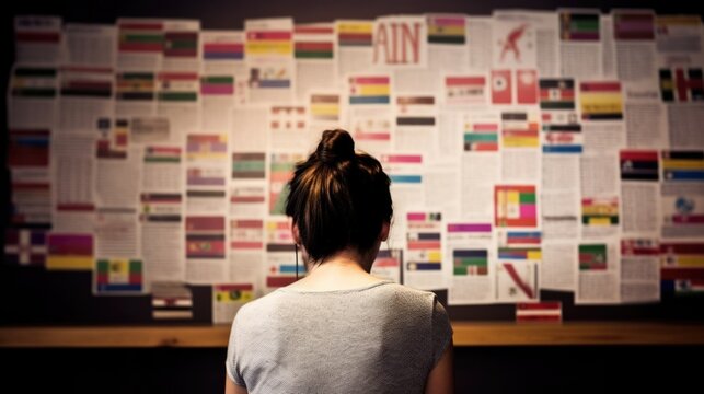 person learning a new language or taking a language class generative ai