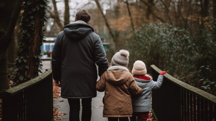 social worker helping a family generative ai