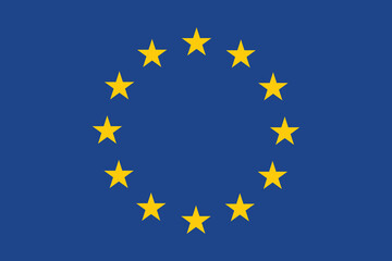 European Union flag or Flag of Europe with Original Colour