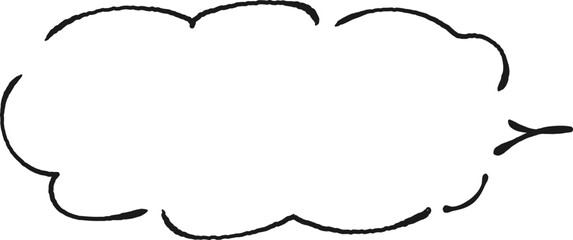 speech bubbles that look like they were handwritten with a fountain pen