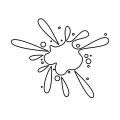 Water paint outline splatter illustration