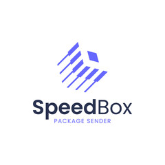 The modern logo depicts a bolted box. It is suitable for package delivery logos.