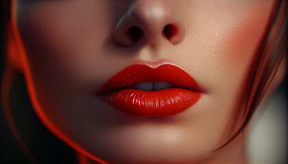 Realstic Beautyful Women lips_closeup