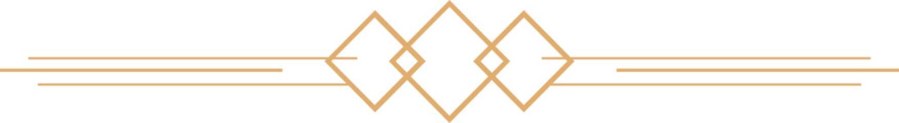 Golden Brown Art Deco Dividers Elements