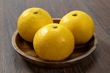 日本の柑橘類フルーツの日向夏